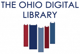 Row of books in the shape of Ohio. The Ohio Digital Library