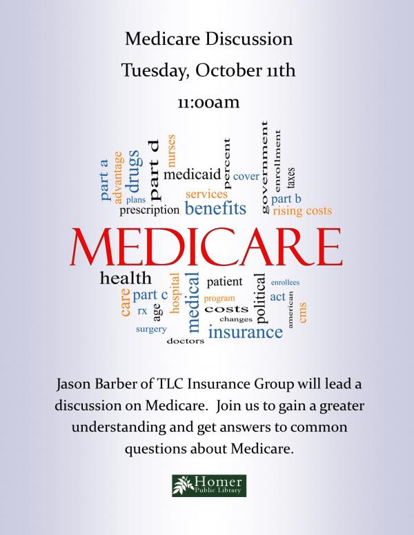 Medicare Discussion with Jason Barber, Tuesday, October 11th, 11am