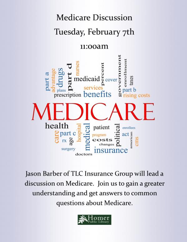 Medicare Discussion with Jason Barber, Tuesday, February 7th, 11am