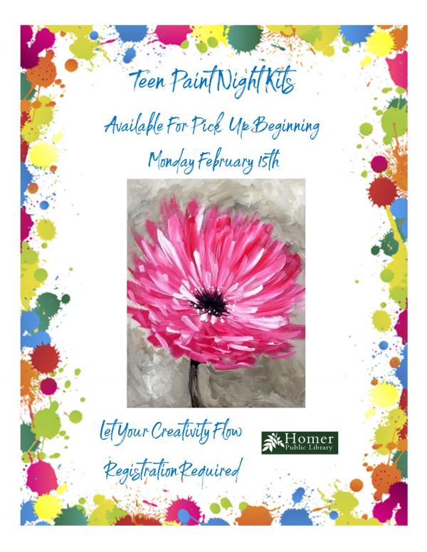 Teen Paint Night Kits, Available for pickup beginning Monday, February 15th, Registration required, Trick Or Treat Witch's Cauldron